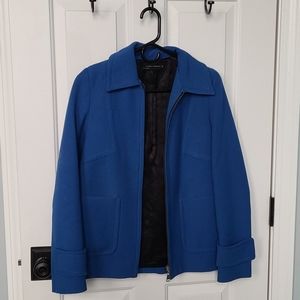 Zara Woman Blue Colbalt Coat Size XS